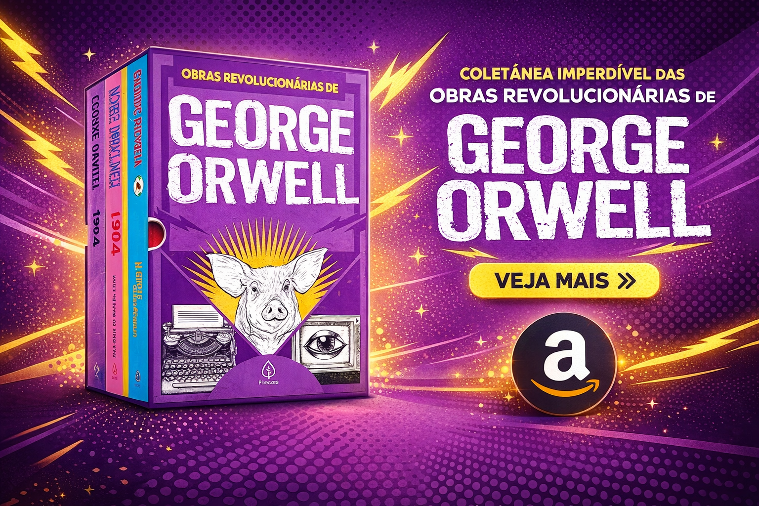 Box com os clássicos de George Orwell